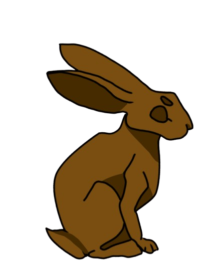 A bronze statue of a rabbit