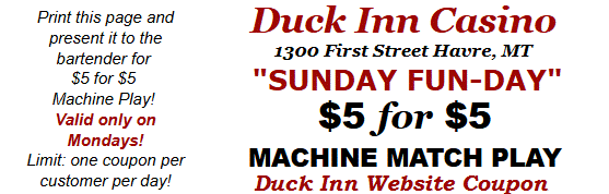A coupon deal for the Duck Inn